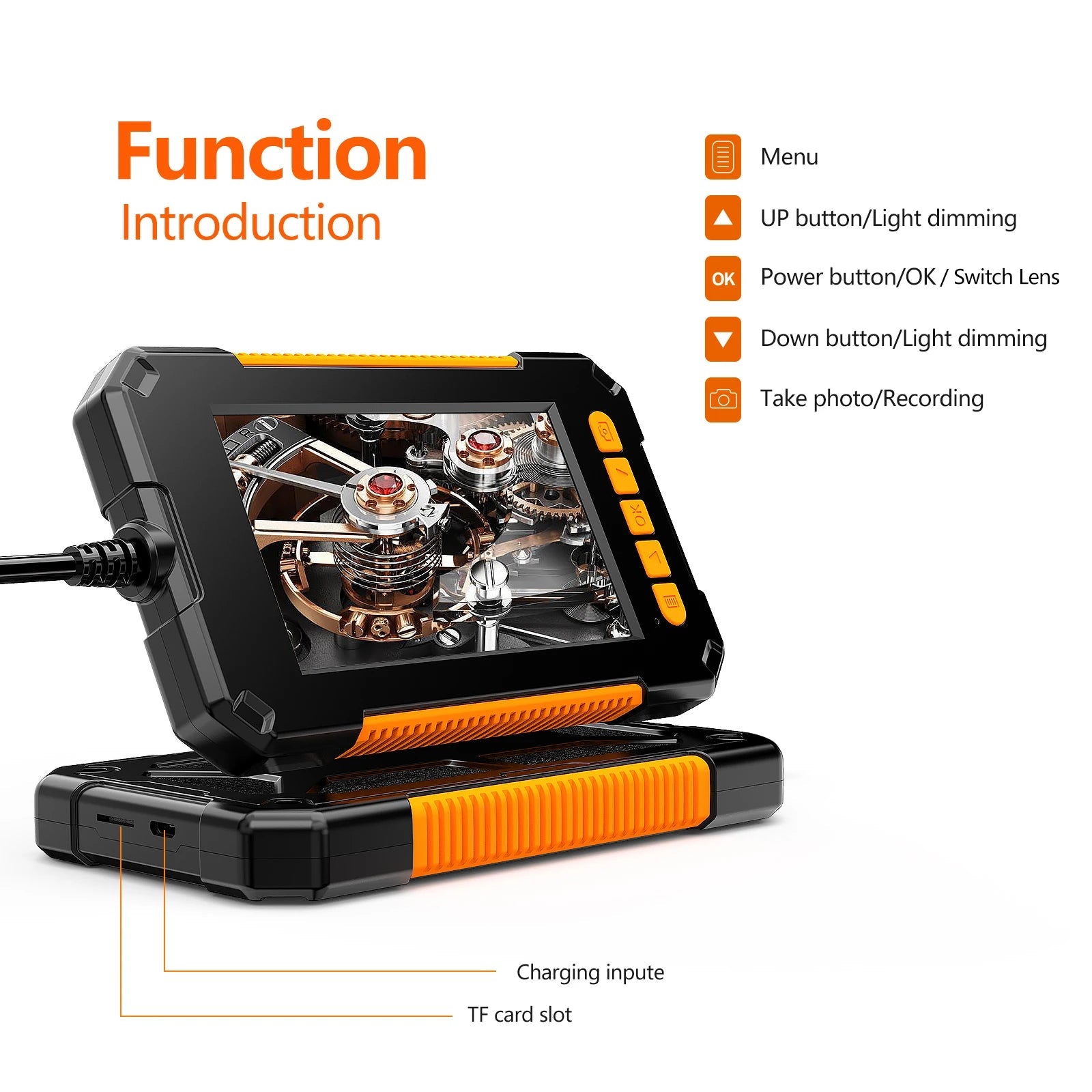 Endoscope Camera | 4.3in 1080p Industrial Inspection Camera