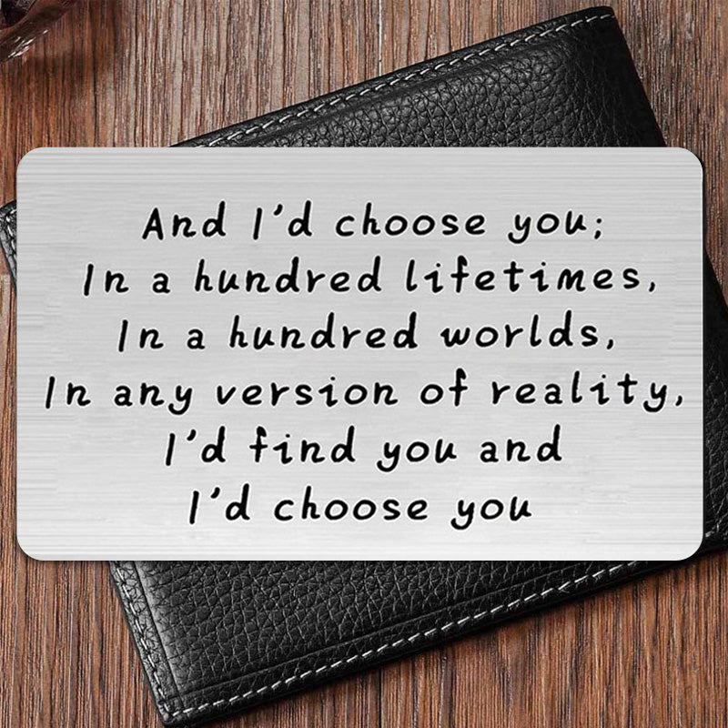 Engraved Metal Wallet Card | Durable & Meaningful Keepsake