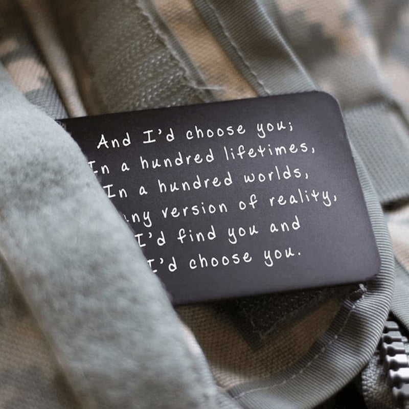 Engraved Metal Wallet Card | Durable & Meaningful Keepsake