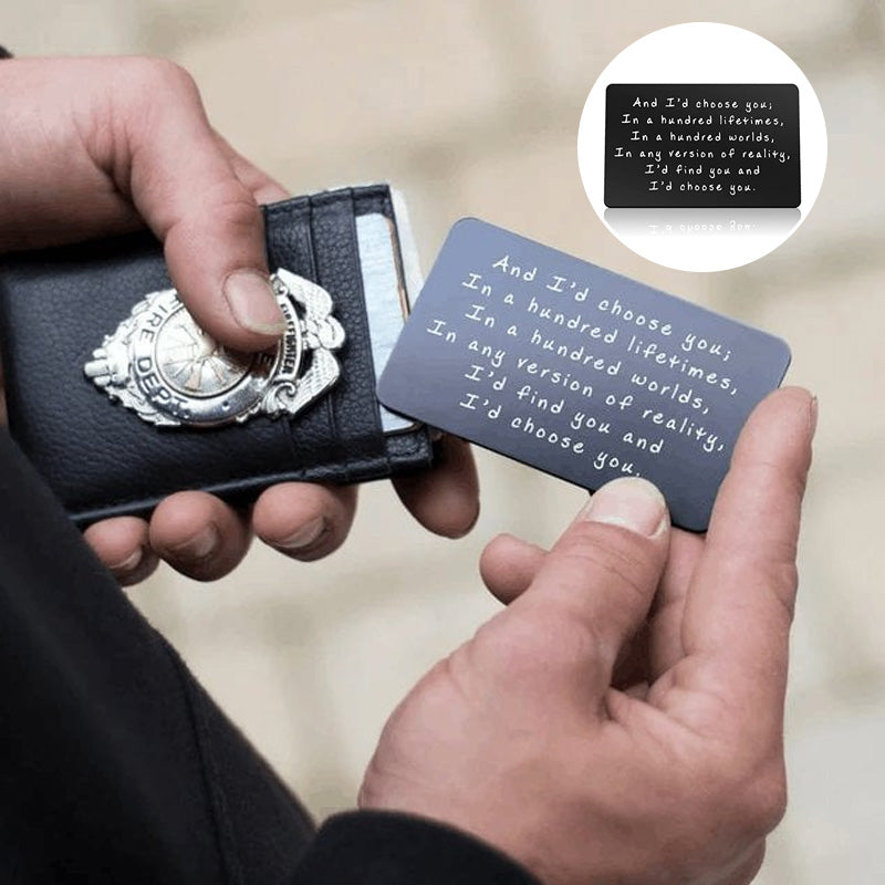 Engraved Metal Wallet Card | Durable & Meaningful Keepsake