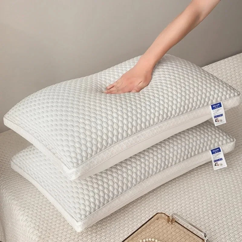 Ergonomic Cooling Support Pillow | Breathable Quilted Neck Pillow