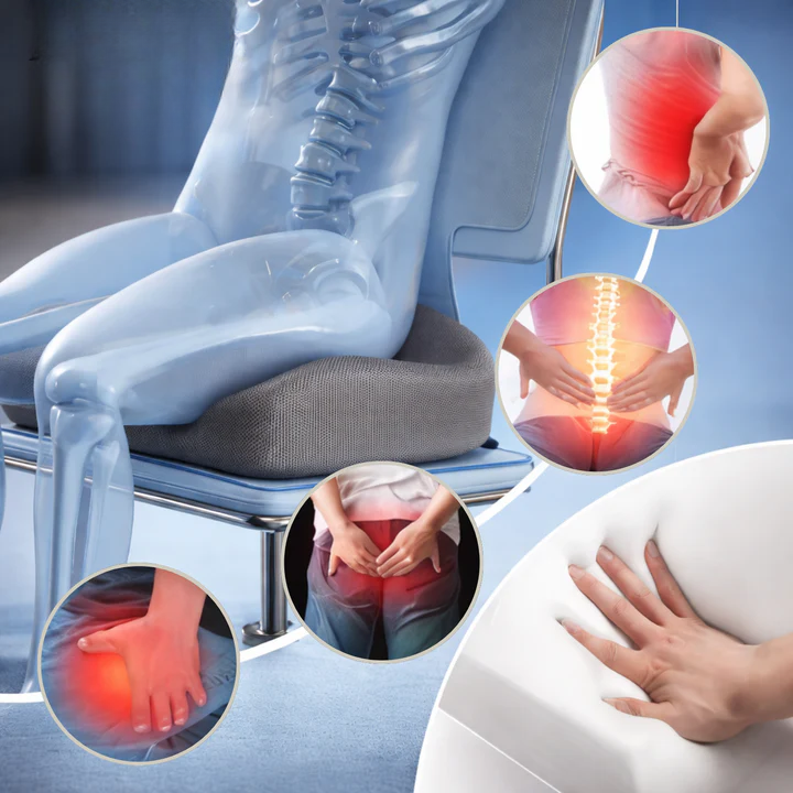 Ergonomic Memory Foam Cushion | SitEase Pressure-Relief Seat Pad