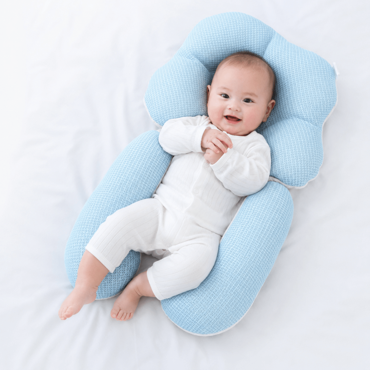 Ergonomic Baby Pillow – Soft Memory Foam with Breathable Cotton for Babies Up to 12 Months 0