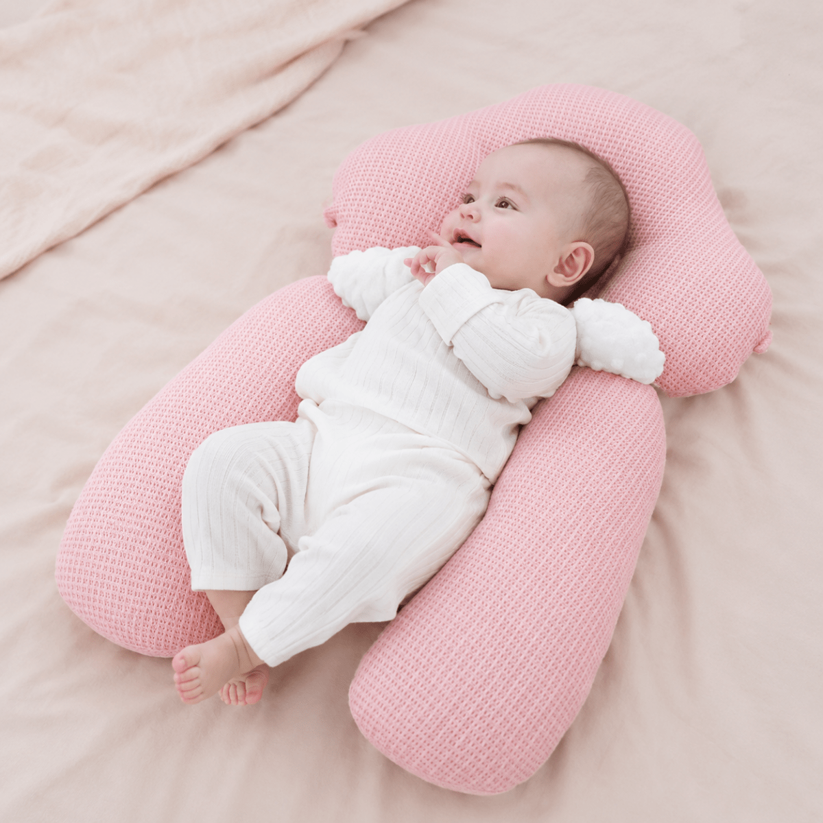 Ergonomic Baby Pillow – Soft Memory Foam with Breathable Cotton for Babies Up to 12 Months 1