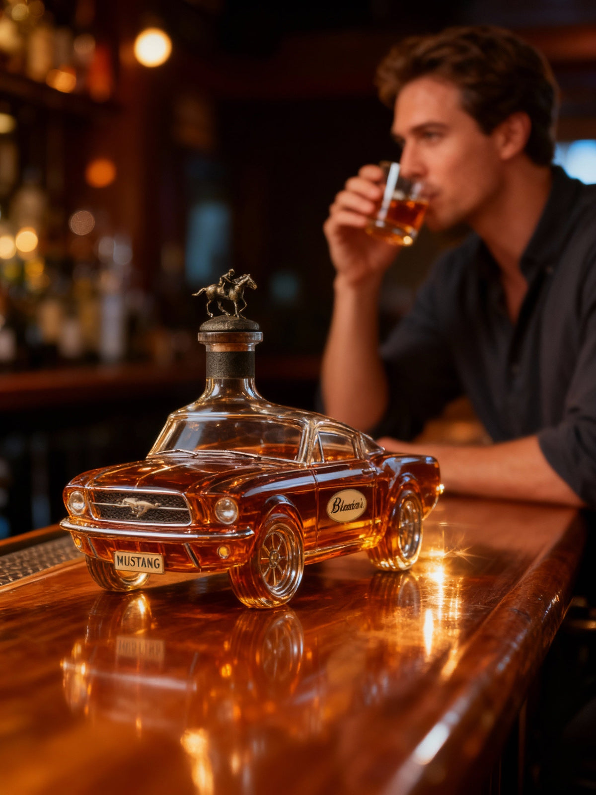 Car Shaped Whisky Decanter Glass | Detailed Car Silhouette | Holds Whisky, Bourbon or Spirits, Bar Centrepiece 3