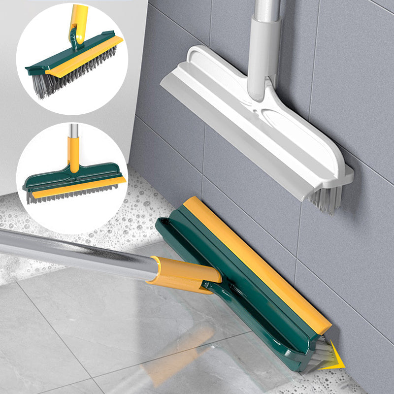2 in 1 Floor Scrub Brush | PP Bristle and Rubber Scraper Combo | Detachable Head, Hanging Hole, Non-Slip Handle 9