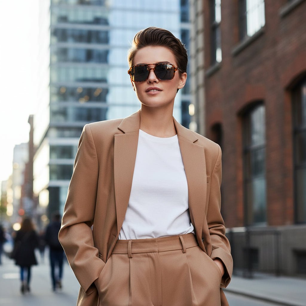 FashionView | Square Sunglasses With UV400 Protection – Blue Mirrored Lenses 3