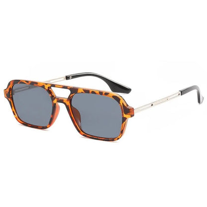 FashionView | Square Sunglasses With UV400 Protection – Blue Mirrored Lenses 5