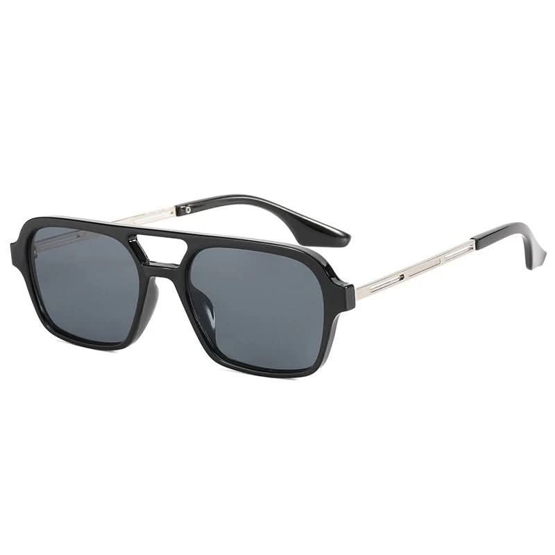 FashionView | Square Sunglasses With UV400 Protection – Blue Mirrored Lenses 7