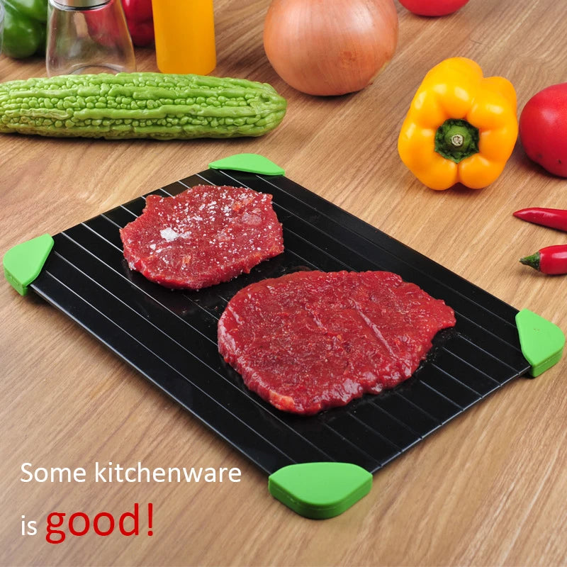 Fast Defrosting Tray | Grooved Plate With Corner Feet