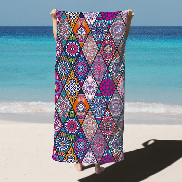 FiberDry l Extra Large Microfiber Beach Towel - Quick-Dry and Lightweight