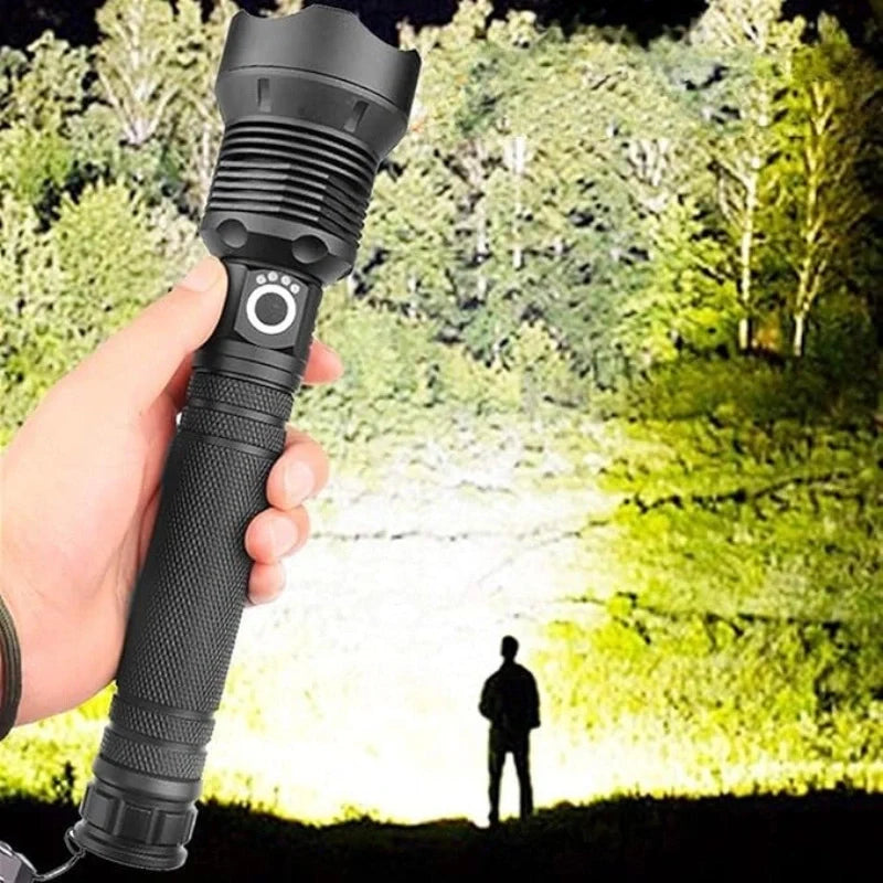 Telescopic Zoom Torch | Beam Distance Over 500 Metres | Rechargeable 4000 mAh Battery, USB-C Charging, 7-10 Hour Runtime 2