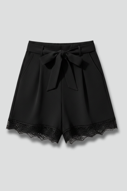 Fiona | Women's High-Waist Shorts – Adjustable Tie Detail 1