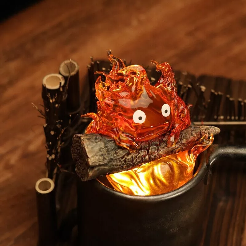 Flame Character Night Light | Handcrafted LED Resin Lamp | Warm Cosy Ambient Glow for Bedroom & Living Room Decor