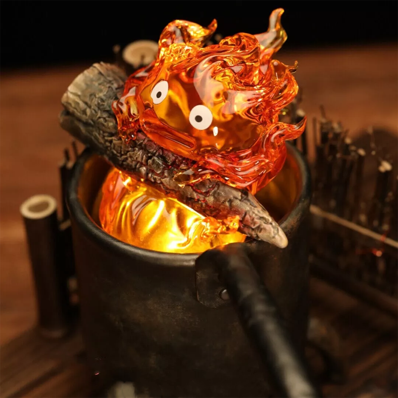 Flame Character Night Light | Handcrafted LED Resin Lamp | Warm Cosy Ambient Glow for Bedroom & Living Room Decor