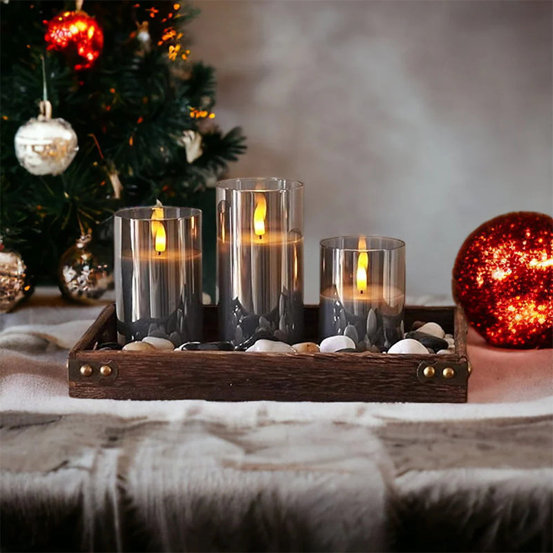 Flameless LED Candle with 3D Wick | Remote Control, Adjustable Brightness, 8-Hour Timer | Real Wax, Flicker Flame Effect