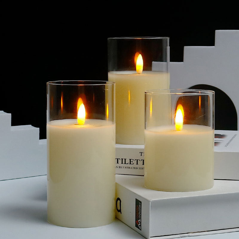 Flameless LED Candle with 3D Wick | Remote Control, Adjustable Brightness, 8-Hour Timer | Real Wax, Flicker Flame Effect