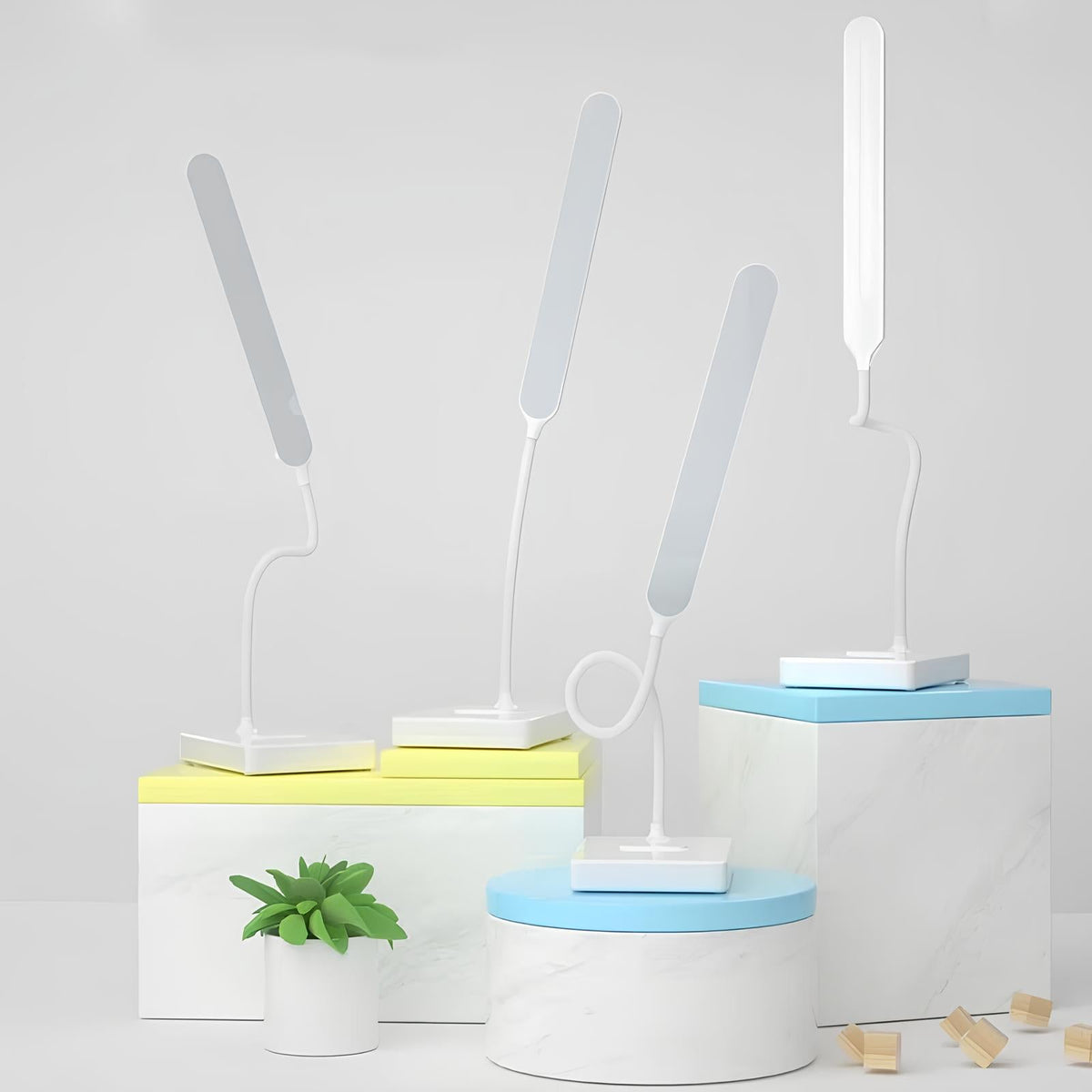 Flexible Arm Desk Lamp | Warm, Natural & Cool White, Dimmable | USB-Rechargeable or Plug-In Power, 6-8 Hour Battery 4