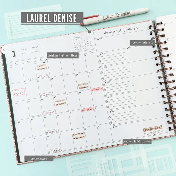 Flexible Mylar Dot Grid Stencil Set 3-Pack | Fits 5mm Journal Grids | Crisp Lines, Clean Boxes & Layouts Every Page