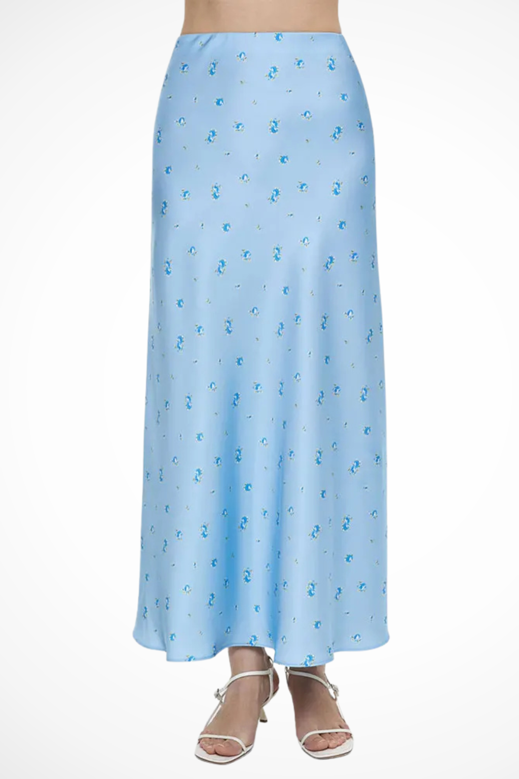 Flora | Women's Maxi Skirt – Satin Floral Print Design 6