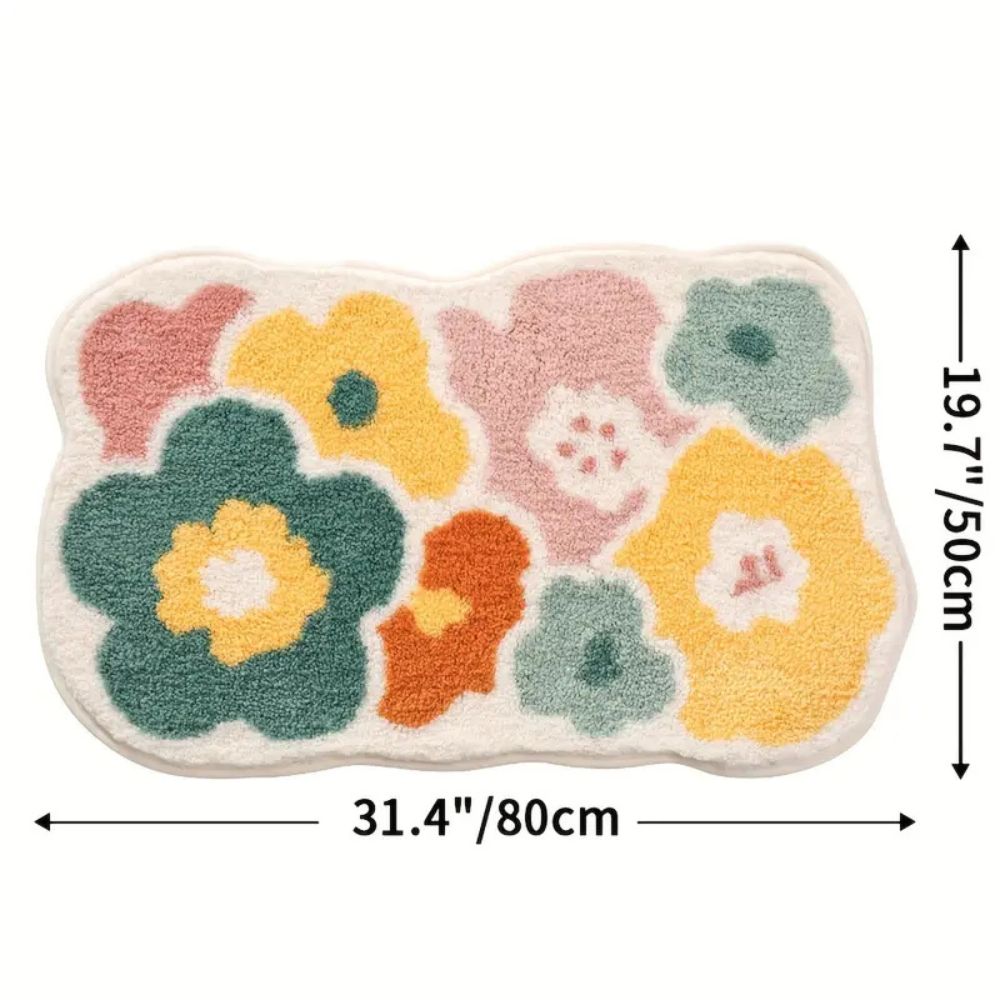 FloralDesign | Non Slip Bath Mat – Ultra-Soft Microfiber, Quick Drying