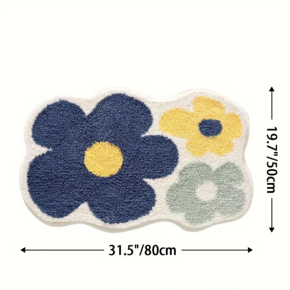 FloralDesign | Non Slip Bath Mat – Ultra-Soft Microfiber, Quick Drying