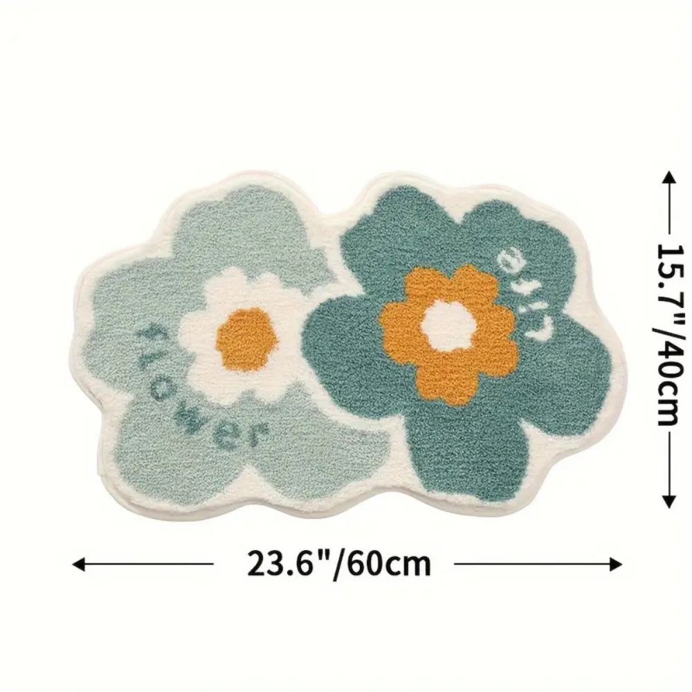 FloralDesign | Non Slip Bath Mat – Ultra-Soft Microfiber, Quick Drying