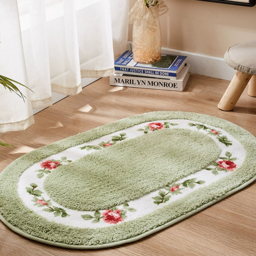 FloralNest | Non Slip Bath Mat – Soft Microfibre Floral Design