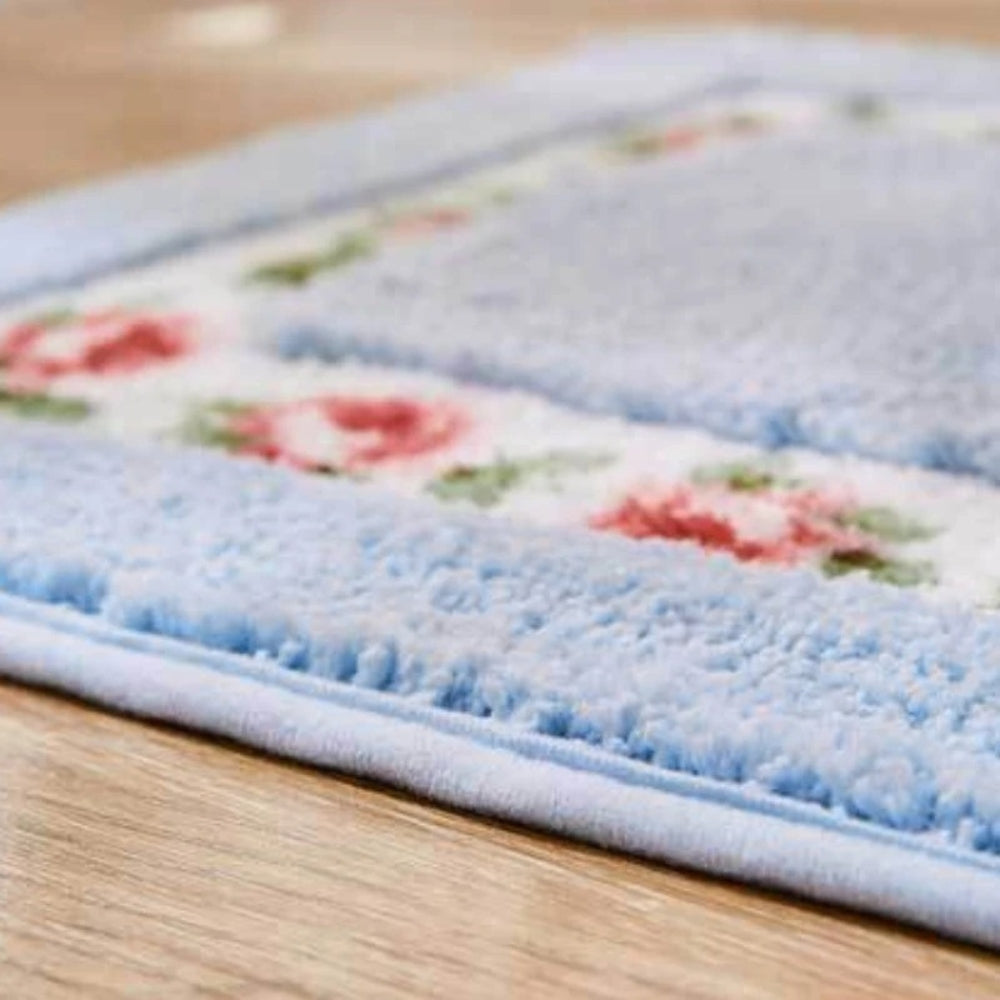 FloralNest | Non Slip Bath Mat – Soft Microfibre Floral Design