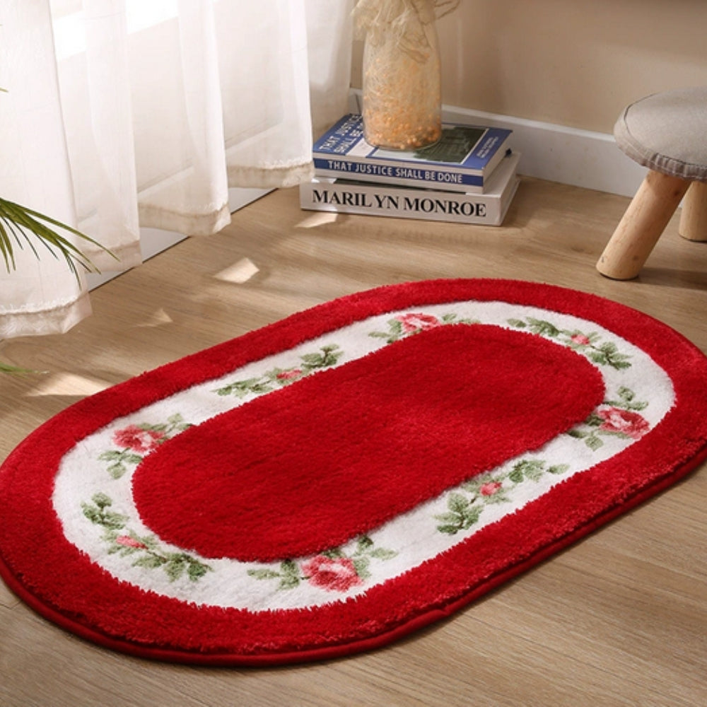 FloralNest | Non Slip Bath Mat – Soft Microfibre Floral Design