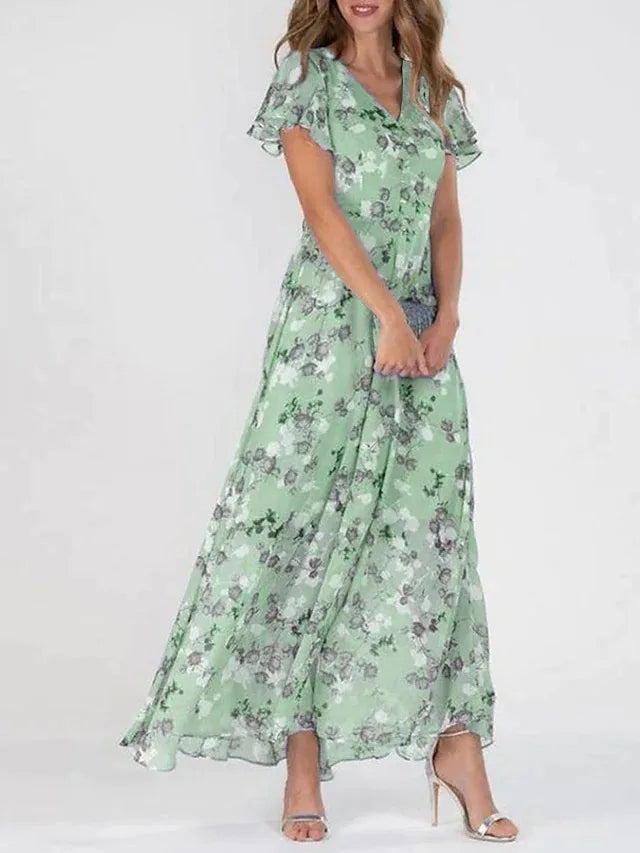 Floral Elegance | Women's Maxi Dress – Lightweight Floral Design 2