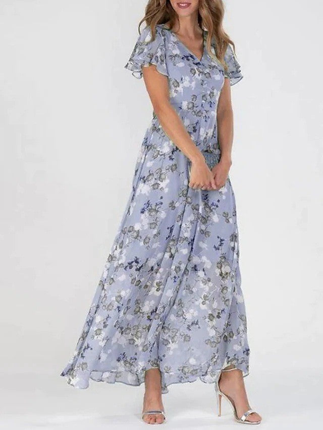 Floral Elegance | Women's Maxi Dress – Lightweight Floral Design 4