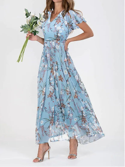Floral Elegance | Women's Maxi Dress – Lightweight Floral Design 5