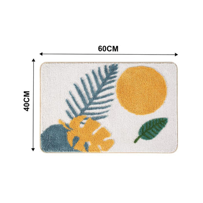 Floral | Non-Slip Bath Mat – Soft Microfiber Design for Bathroom 0