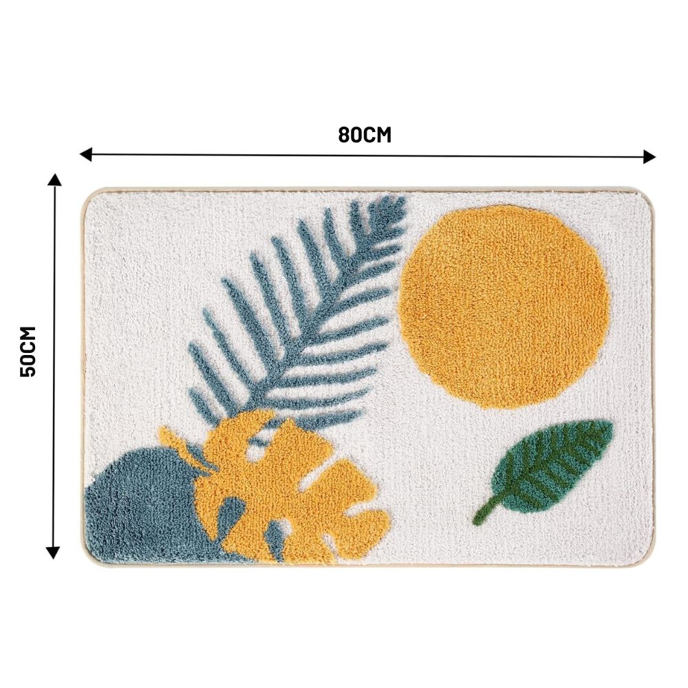 Floral | Non-Slip Bath Mat – Soft Microfiber Design for Bathroom 10