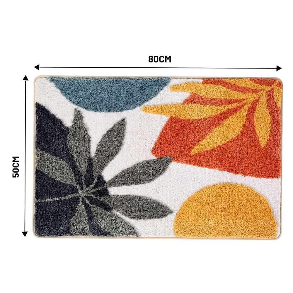 Floral | Non-Slip Bath Mat – Soft Microfiber Design for Bathroom 11
