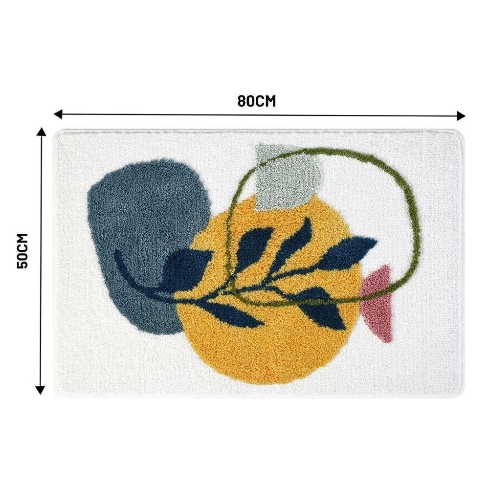 Floral | Non-Slip Bath Mat – Soft Microfiber Design for Bathroom 13