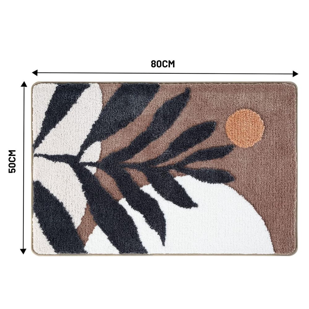 Floral | Non-Slip Bath Mat – Soft Microfiber Design for Bathroom 14