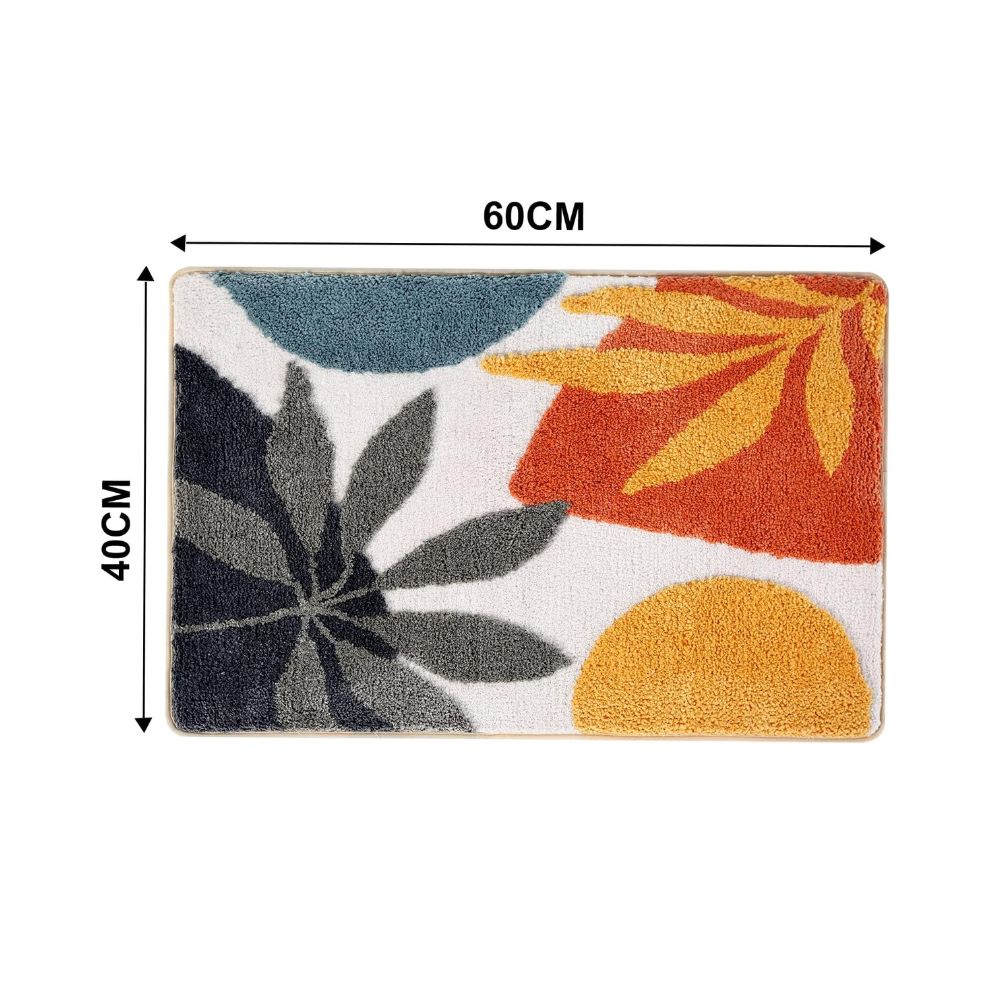 Floral | Non-Slip Bath Mat – Soft Microfiber Design for Bathroom 9