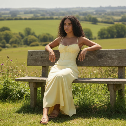 FlowyMax | Women's Maxi Dress - Adjustable Spaghetti Straps for Casual Summer Style