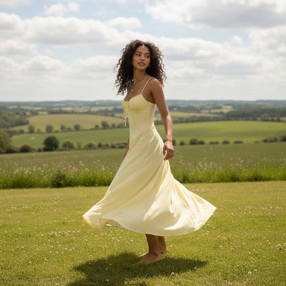 FlowyMax | Women's Maxi Dress - Adjustable Spaghetti Straps for Casual Summer Style