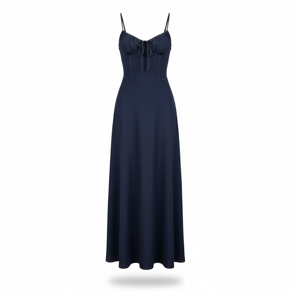FlowyMax | Women's Maxi Dress - Adjustable Spaghetti Straps for Casual Summer Style