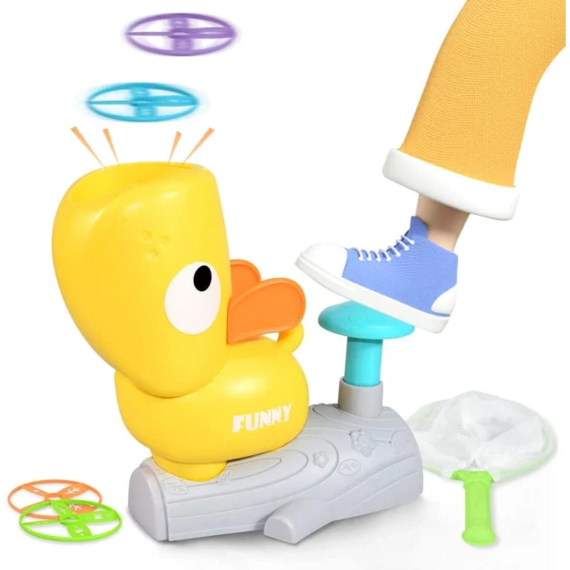 Flying Saucer Catapult Toy | Stomp-Launch Outdoor Game for Kids | High-Toughness ABS Build for Active Play & Reflexes