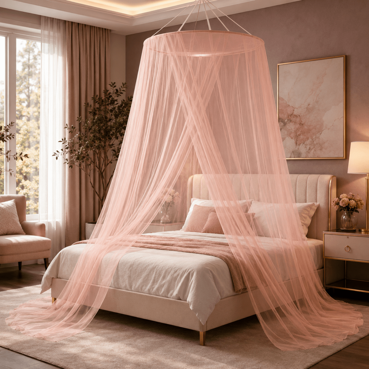 Foldable Mosquito Net | Round Dome Canopy Bed Curtain