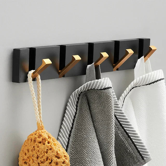 Foldable Wall Hook | Two Folding Arms, Flush Backplate