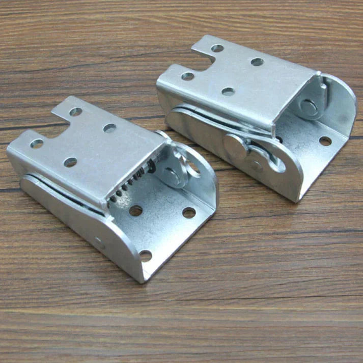 Folding Table Leg Hinge Steel | 90 Degree Spring-Loaded Self-Lock | Rust-Resistant Bracket Holds 120kg for DIY Furniture