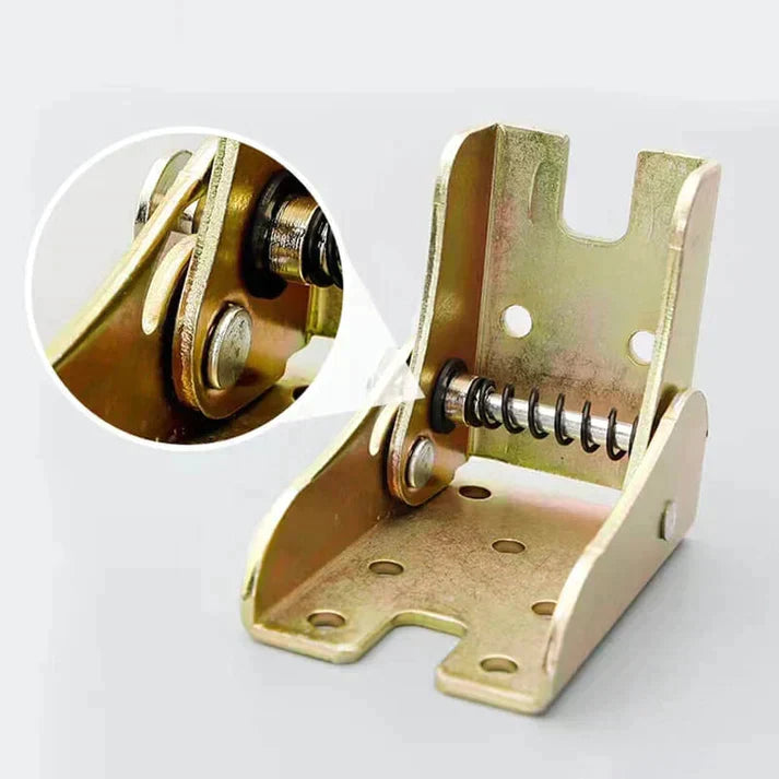 Folding Table Leg Hinge Steel | 90 Degree Spring-Loaded Self-Lock | Rust-Resistant Bracket Holds 120kg for DIY Furniture