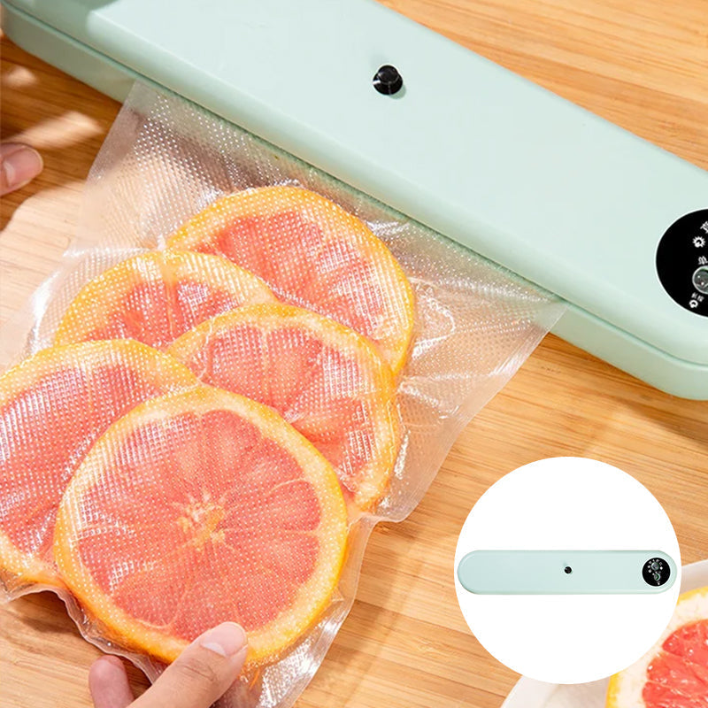 Food Vacuum Sealer ABS Body | One-Touch Vacuum & Seal Modes, 50 Bags Included | Keeps Food Fresh Up to 7x Longer