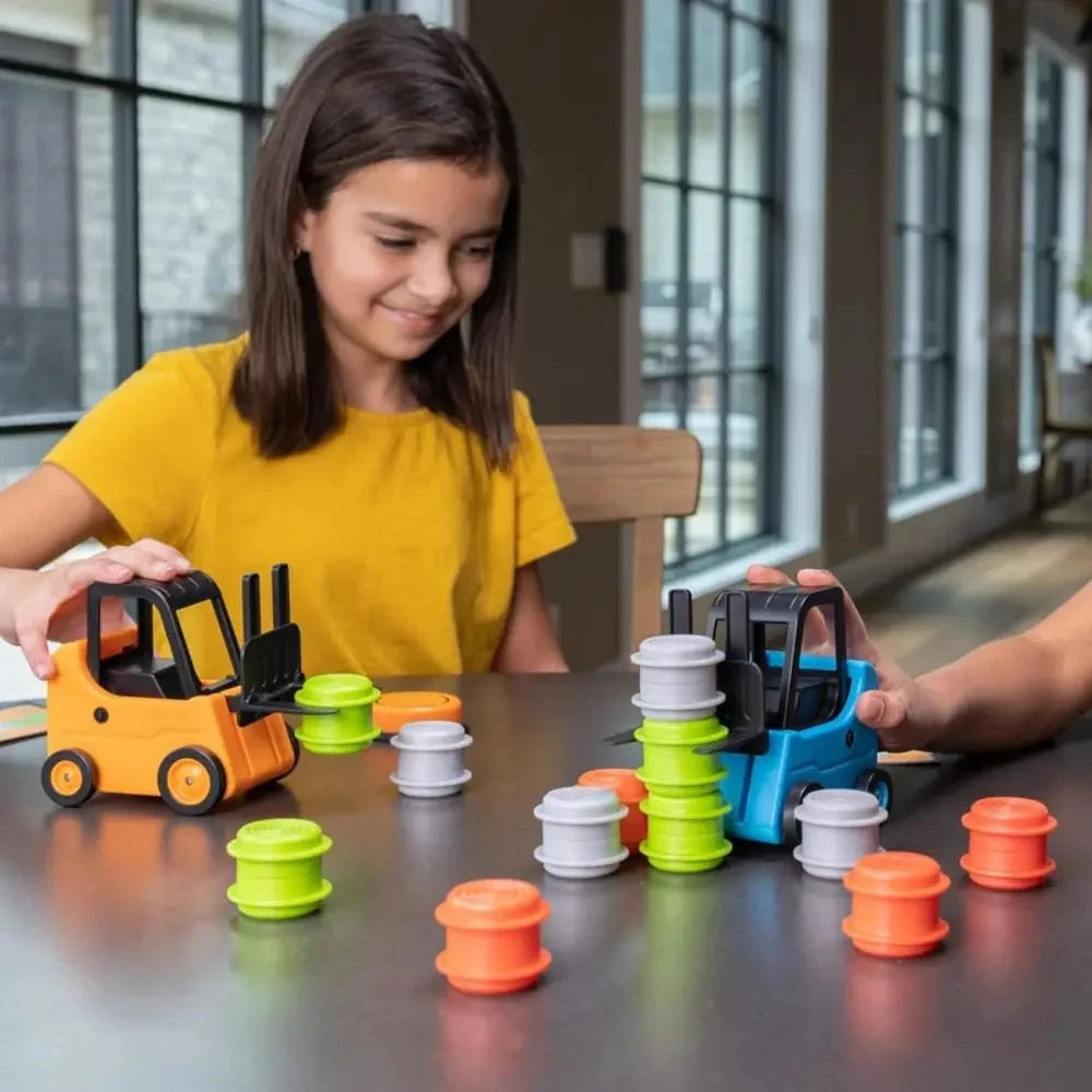 Forklift Crazy Game | Toy Forklift Stacking Race with Challenge Cards and Bell