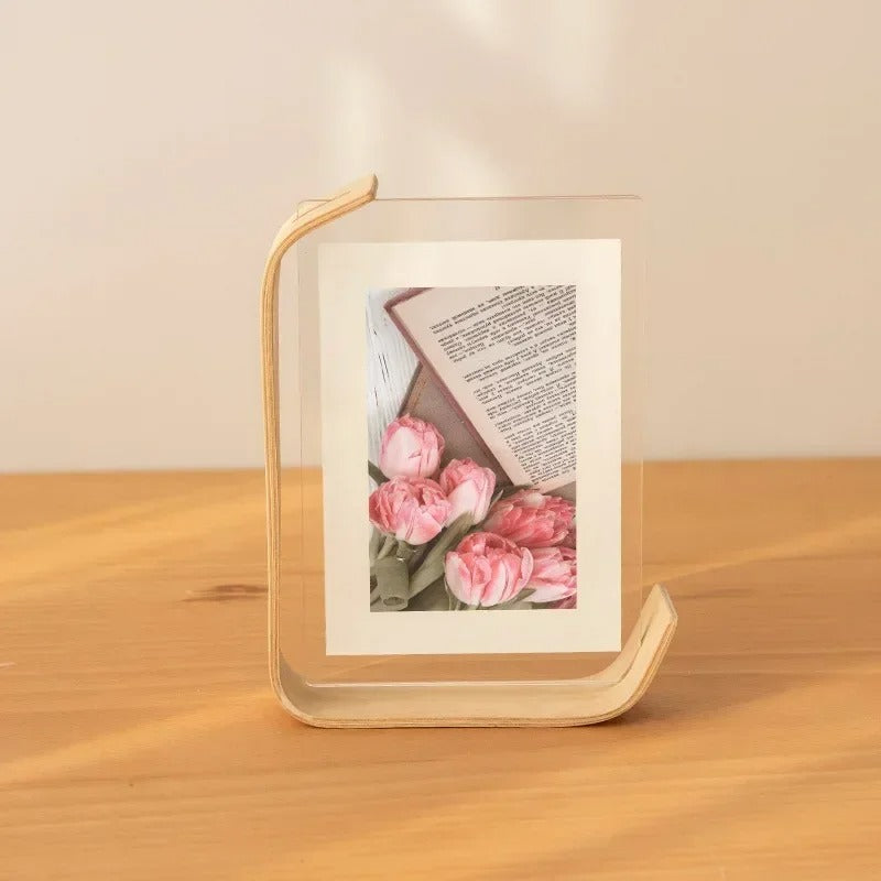 FrameDouble | Acrylic Wood Photo Frame - Double-Sided Display